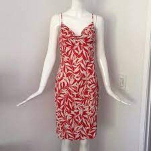 NWT, DIANE VON FURSTENBERG, SZ 12 FITS SMALL, ANNETTE SLIP DRESS, RED, 1…